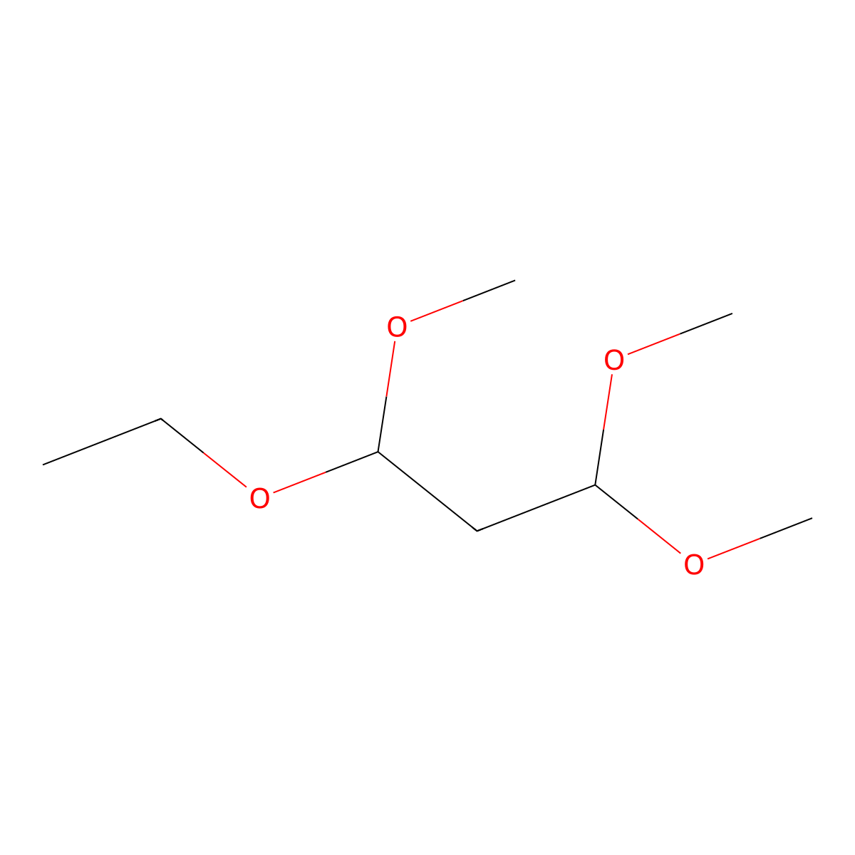 1-Ethoxy-1,3,3-trimethoxypropane molecular structure, CAS 123-59-1