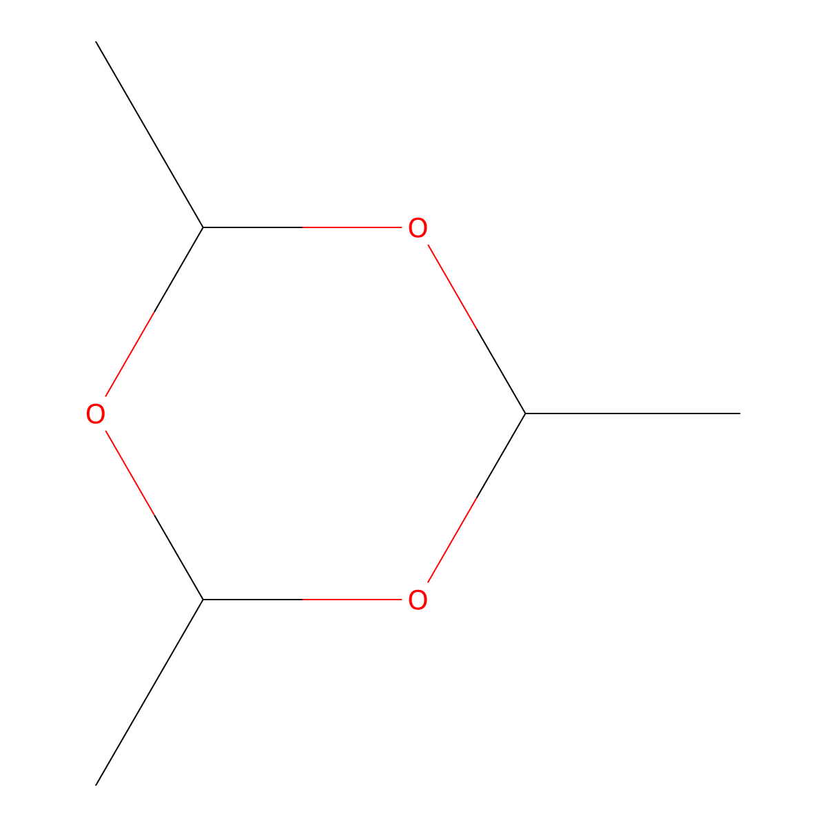 Paraldehyde molecular structure, CAS 123-63-7