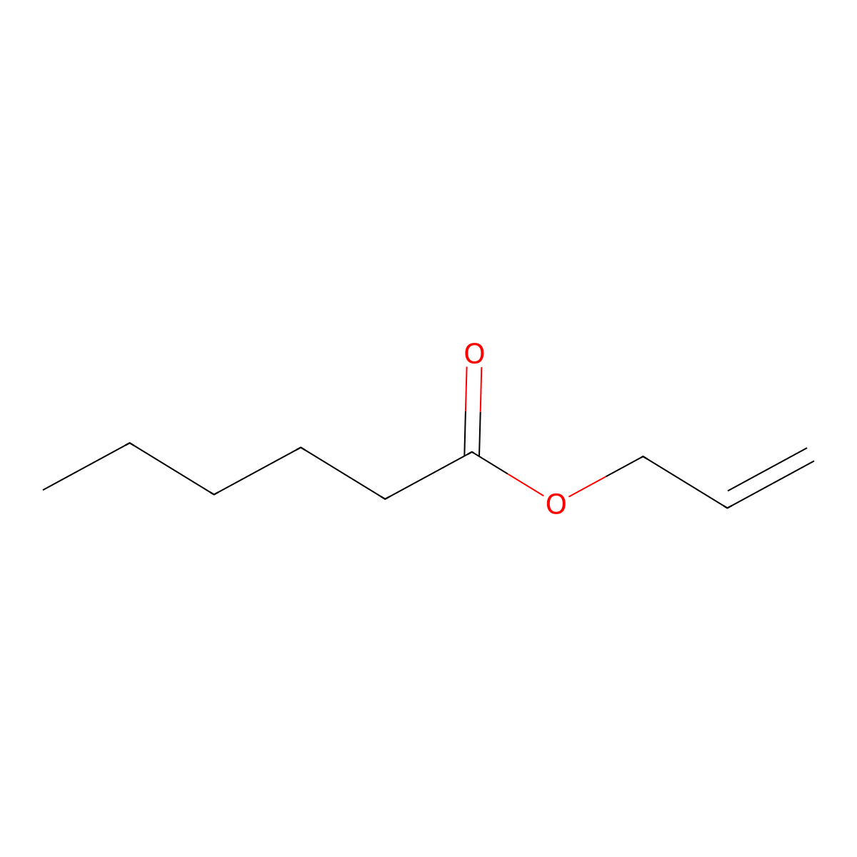 Allyl caproate molecular structure, CAS 123-68-2
