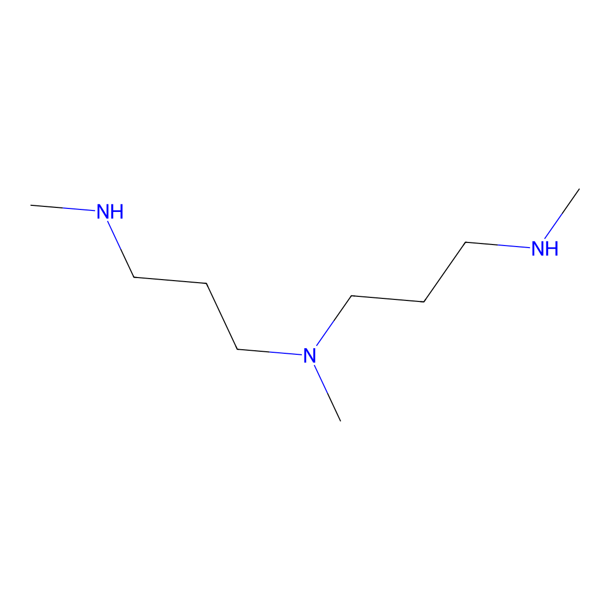 Bis(3-(methylamino)propyl)methylamine molecular structure, CAS 123-70-6