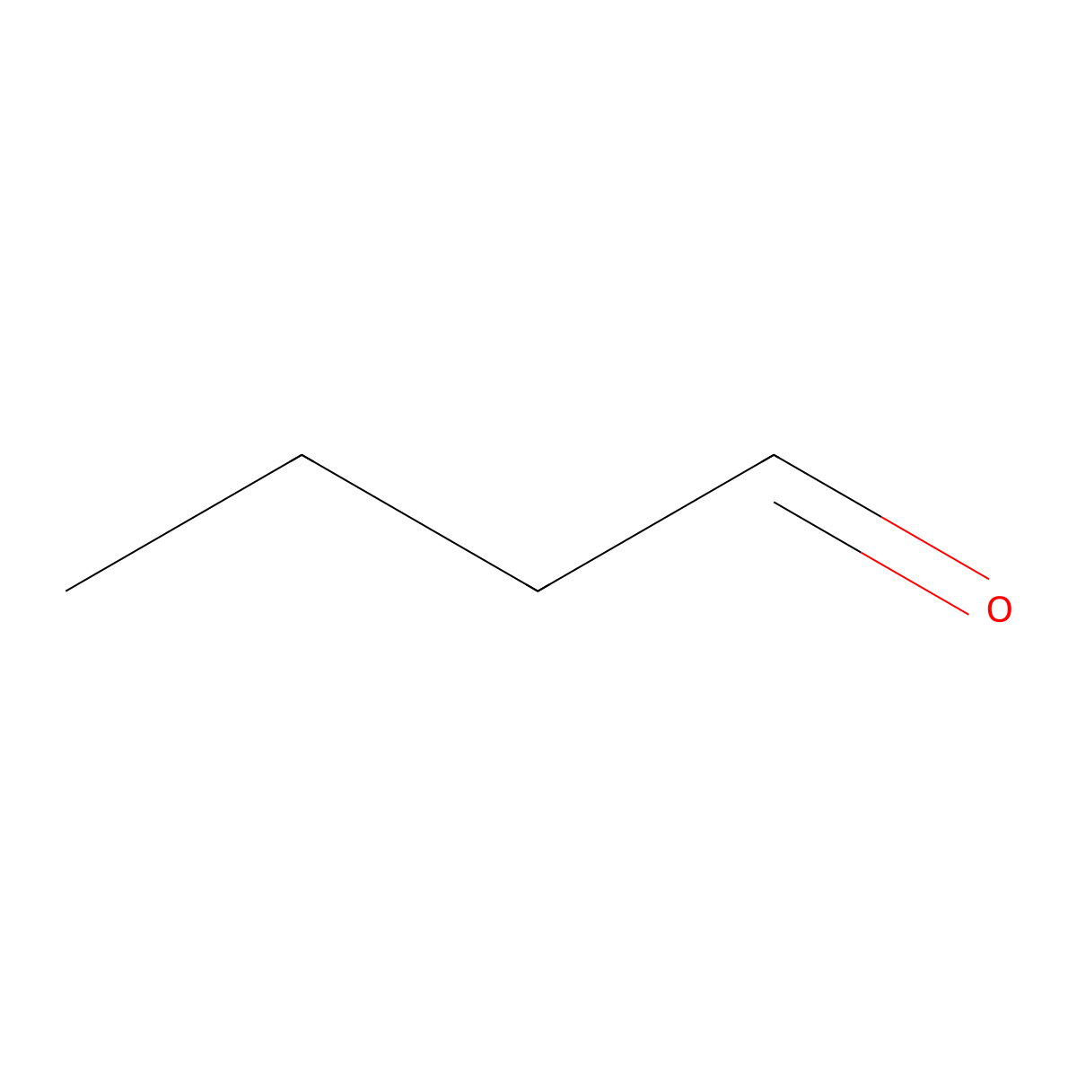 Butanal molecular structure, CAS 123-72-8