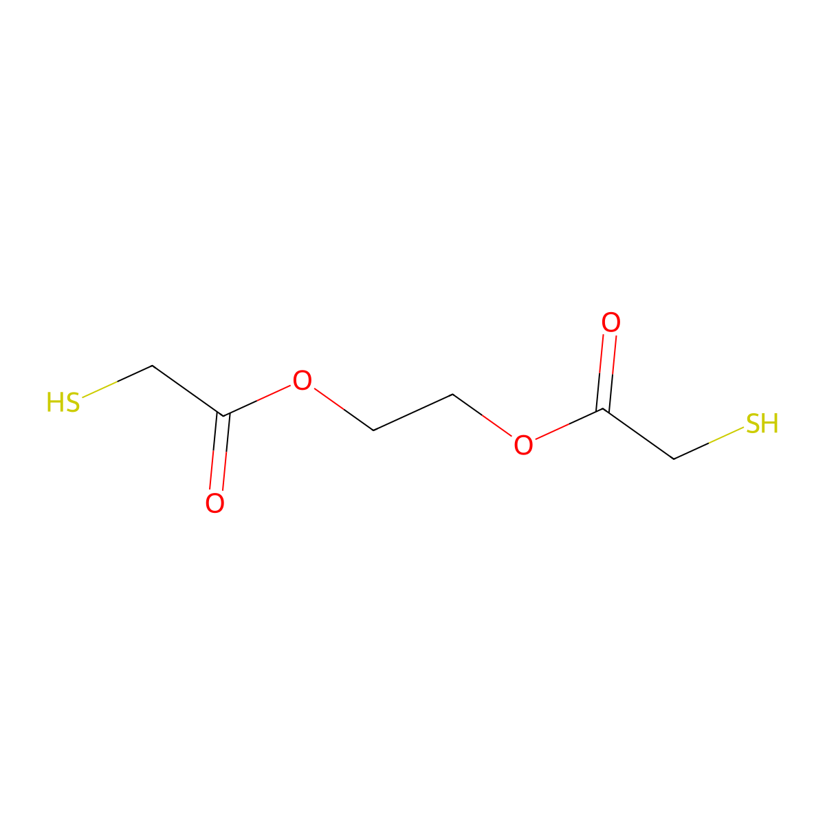 Ethylene di(S-thioacetate) molecular structure, CAS 123-81-9