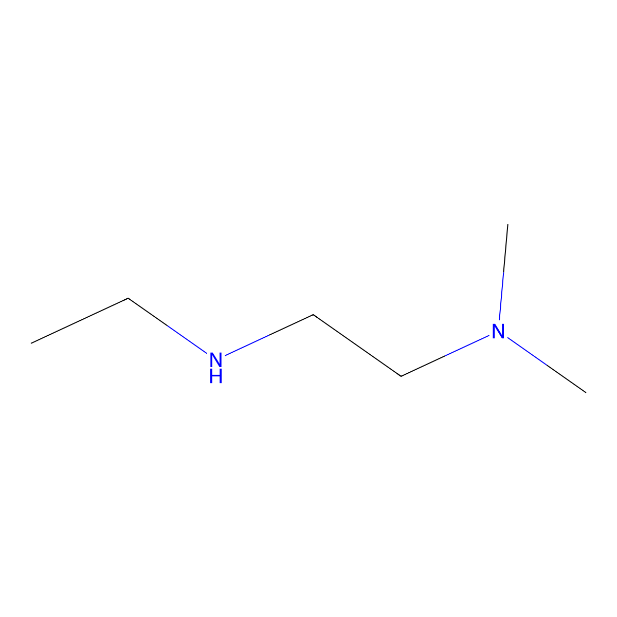 2-Ethylaminoethyldimethylamine molecular structure, CAS 123-83-1