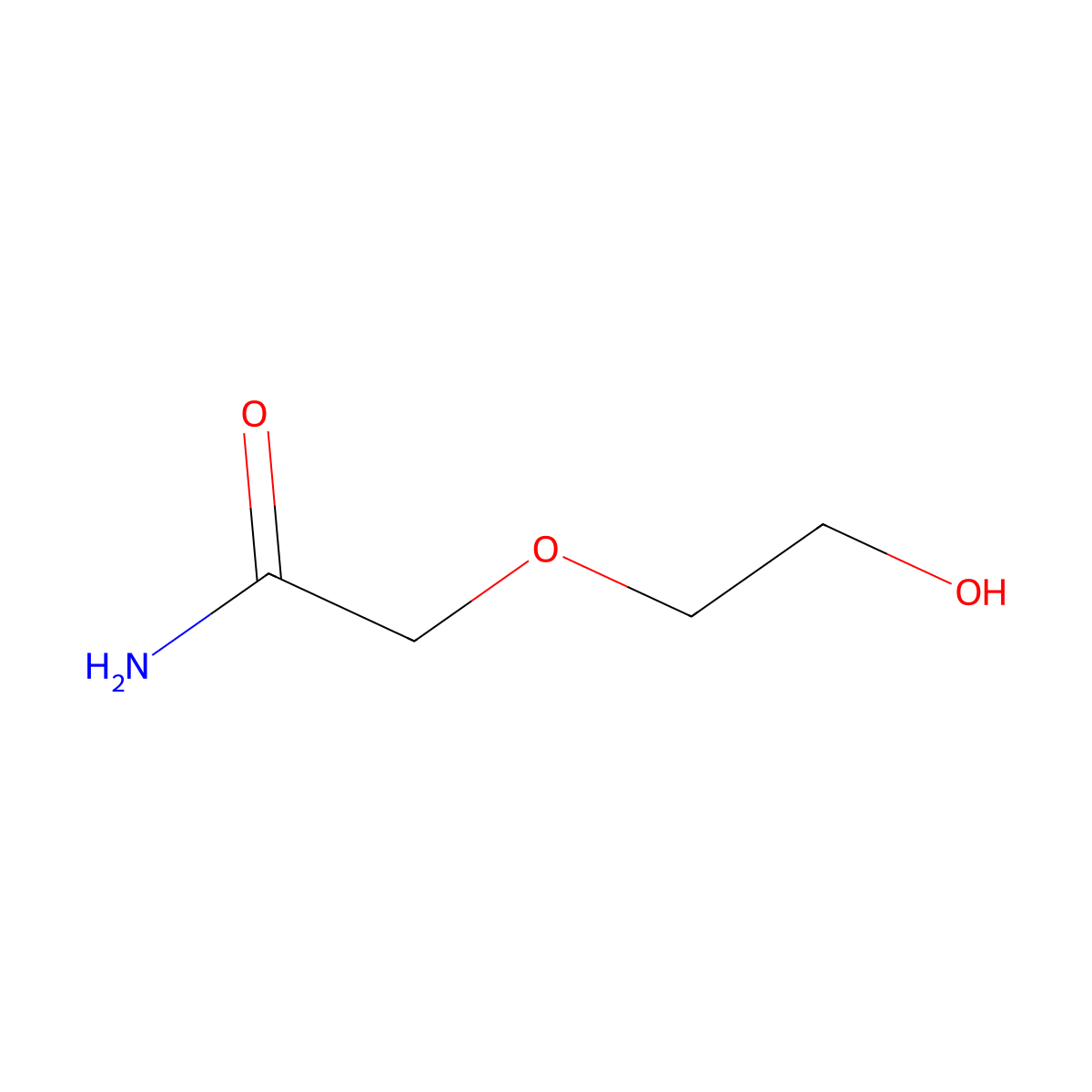 2-(2-Hydroxyethoxy)acetamide molecular structure, CAS 123-85-3