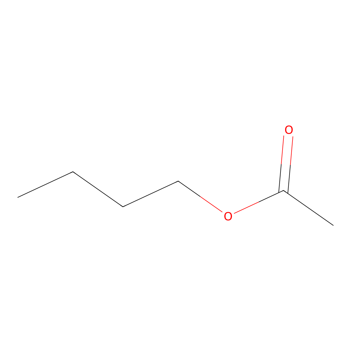 Butyl Acetate molecular structure, CAS 123-86-4
