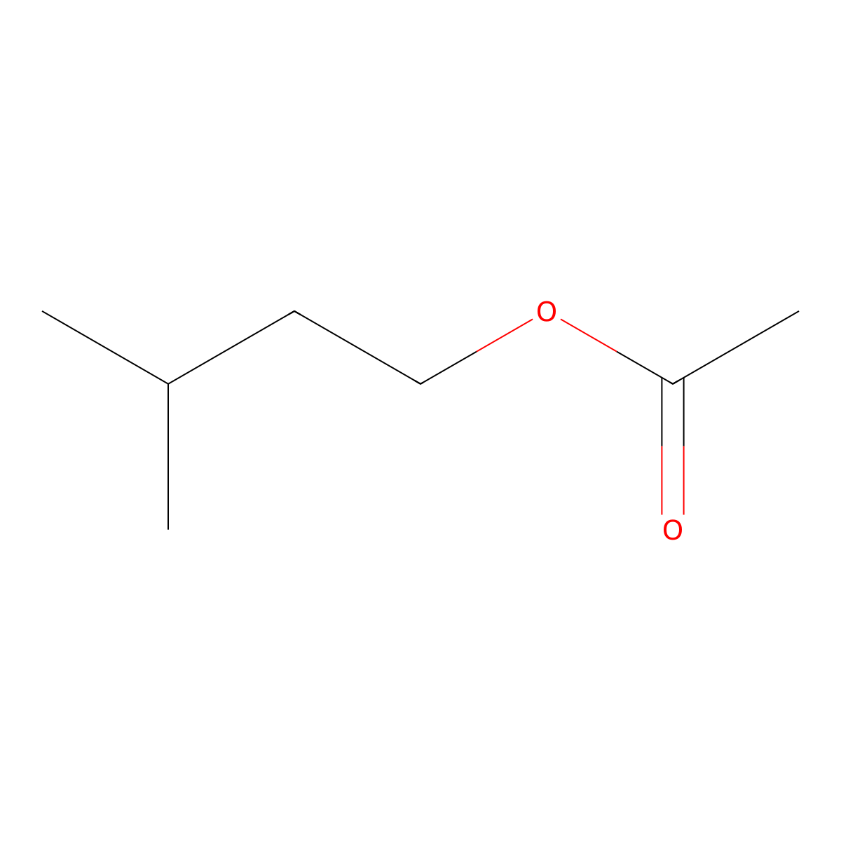 Isoamyl Acetate molecular structure, CAS 123-92-2
