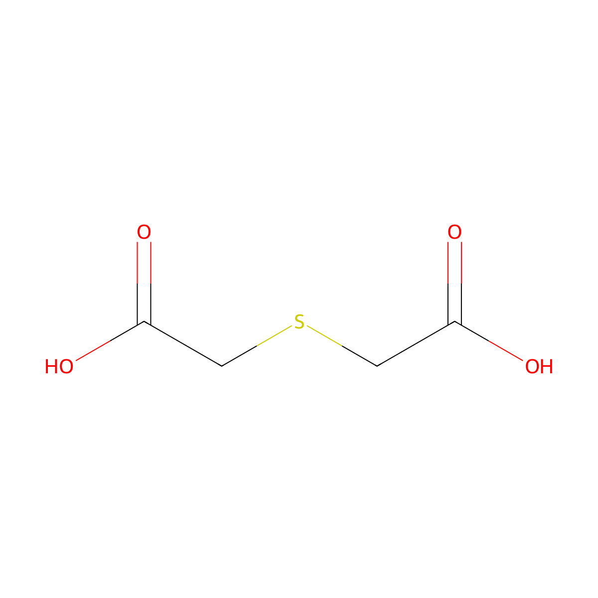 Thiodiglycolic acid molecular structure, CAS 123-93-3
