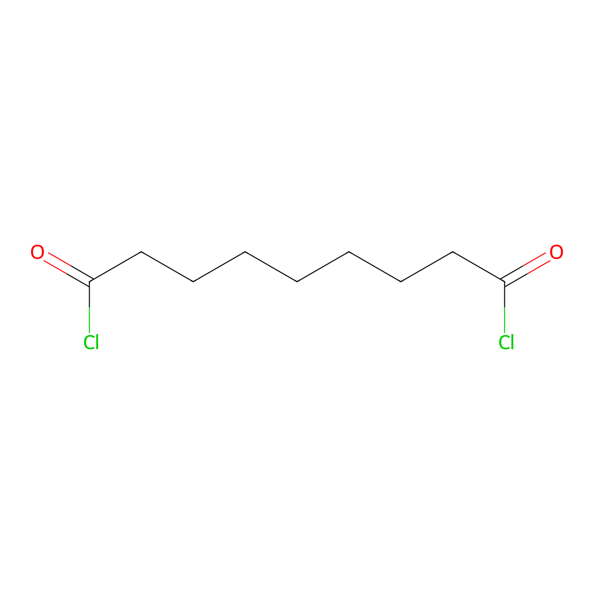 Azelaoyl chloride molecular structure, CAS 123-98-8