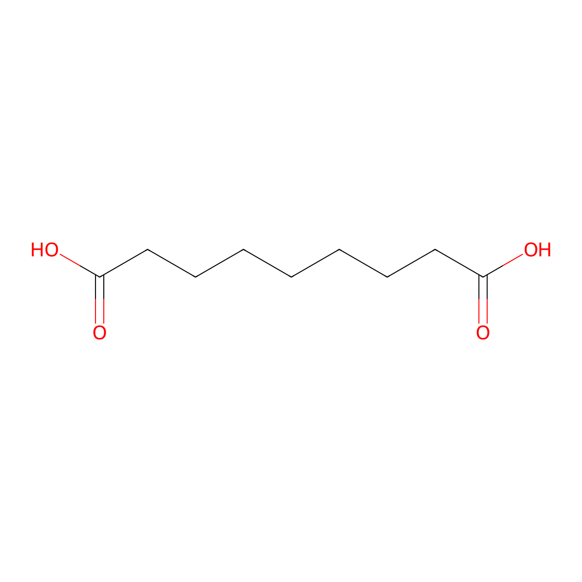 Azelaic Acid molecular structure, CAS 123-99-9