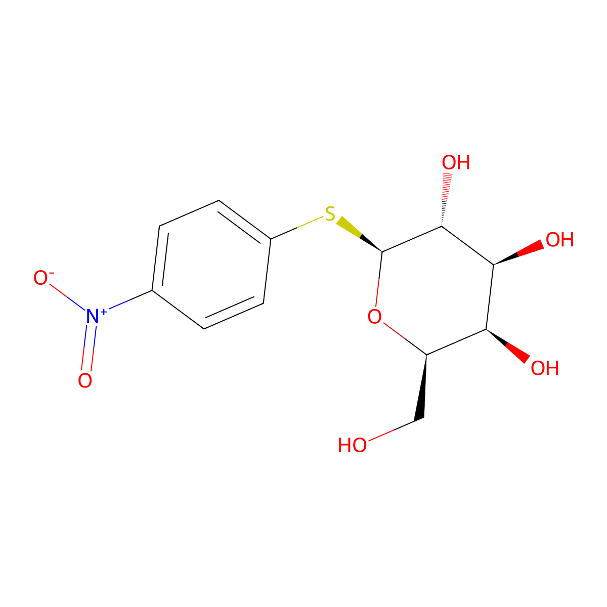 4-Nitrophenyl 1-thio-beta-D-galactopyranoside molecular structure, CAS 1230-27-9