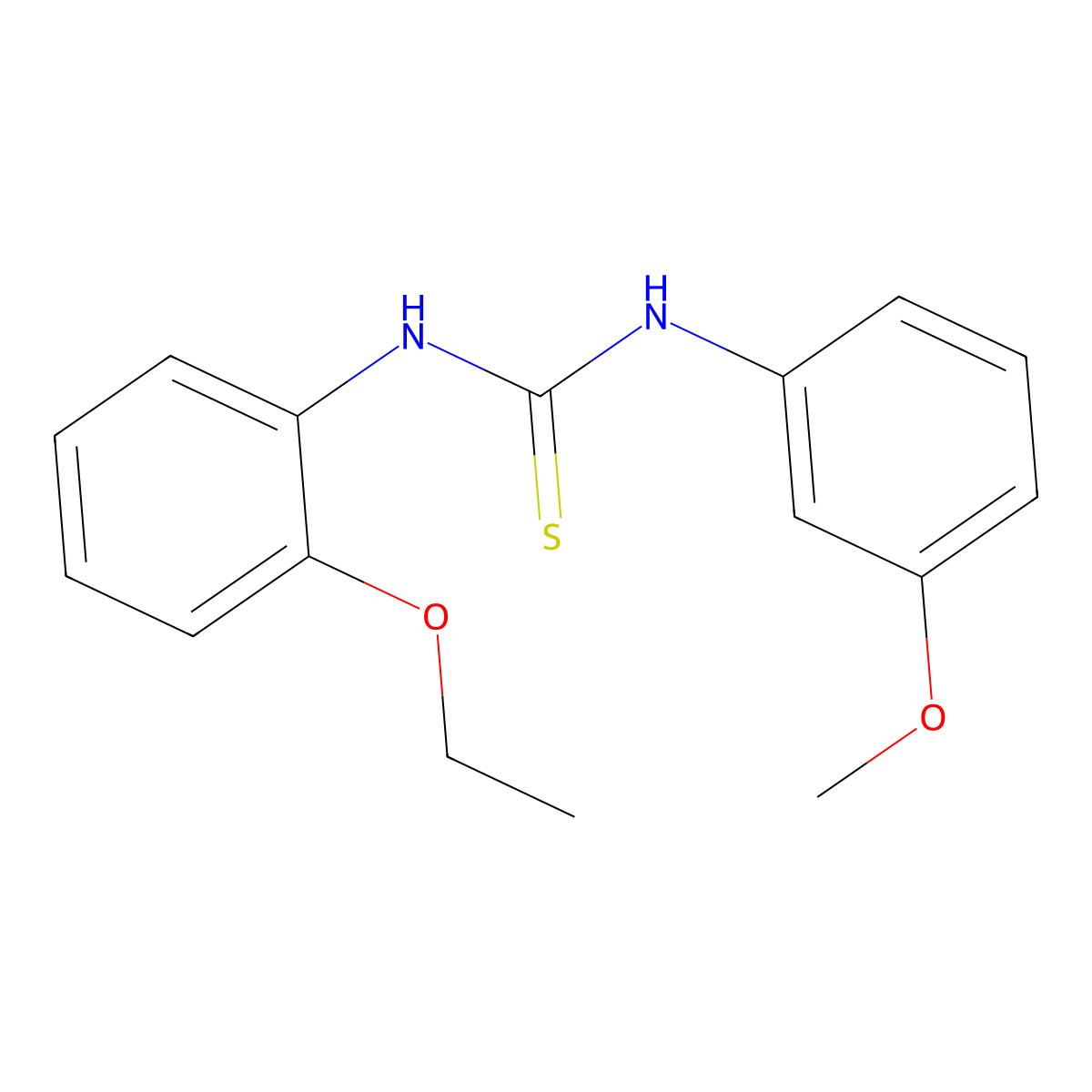 1-(2-Ethoxyphenyl)-3-(3-methoxyphenyl)thiourea molecular structure, CAS 1230-37-1