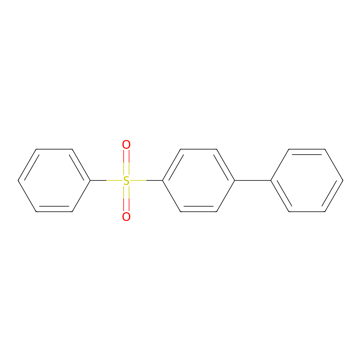1,1'-Biphenyl, 4-(phenylsulfonyl)- molecular structure, CAS 1230-51-9