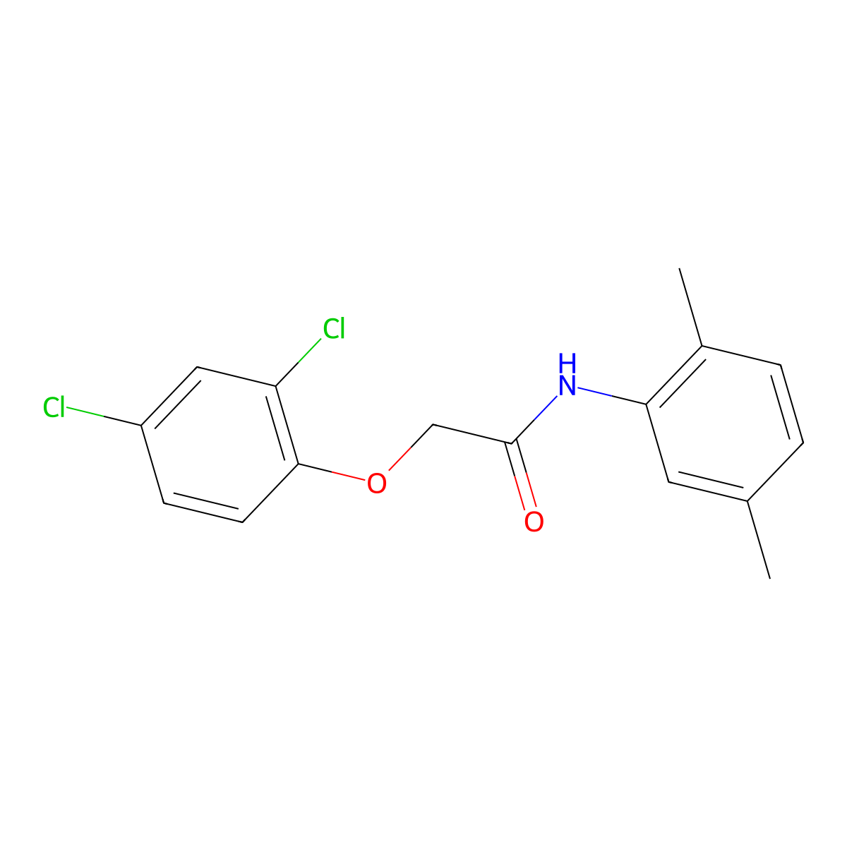 2-(2,4-dichlorophenoxy)-N-(2,5-dimethylphenyl)acetamide molecular structure, CAS 1230-61-1