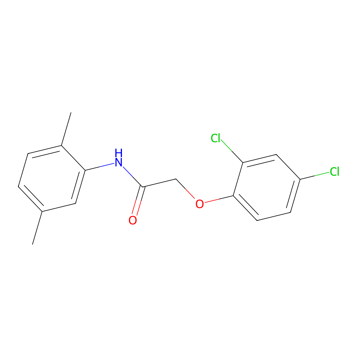 2-(2,4-dichlorophenoxy)-N-(2,5-dimethylphenyl)acetamide molecular structure, CAS 1230-61-1