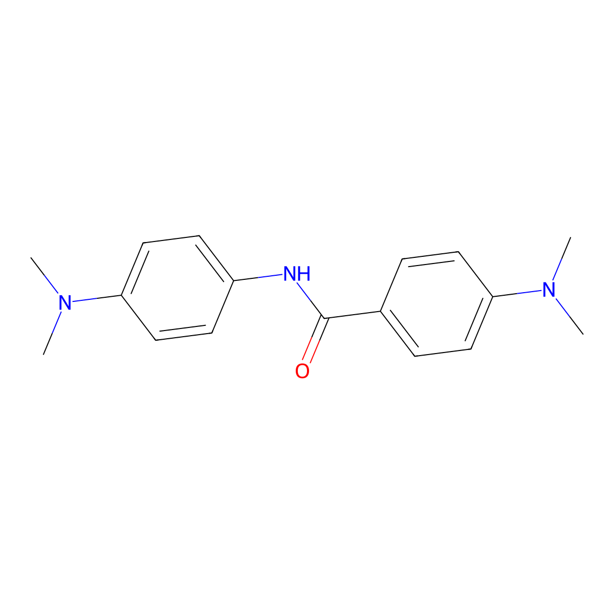 4-(dimethylamino)-N-[4-(dimethylamino)phenyl]benzamide molecular structure, CAS 1230-64-4