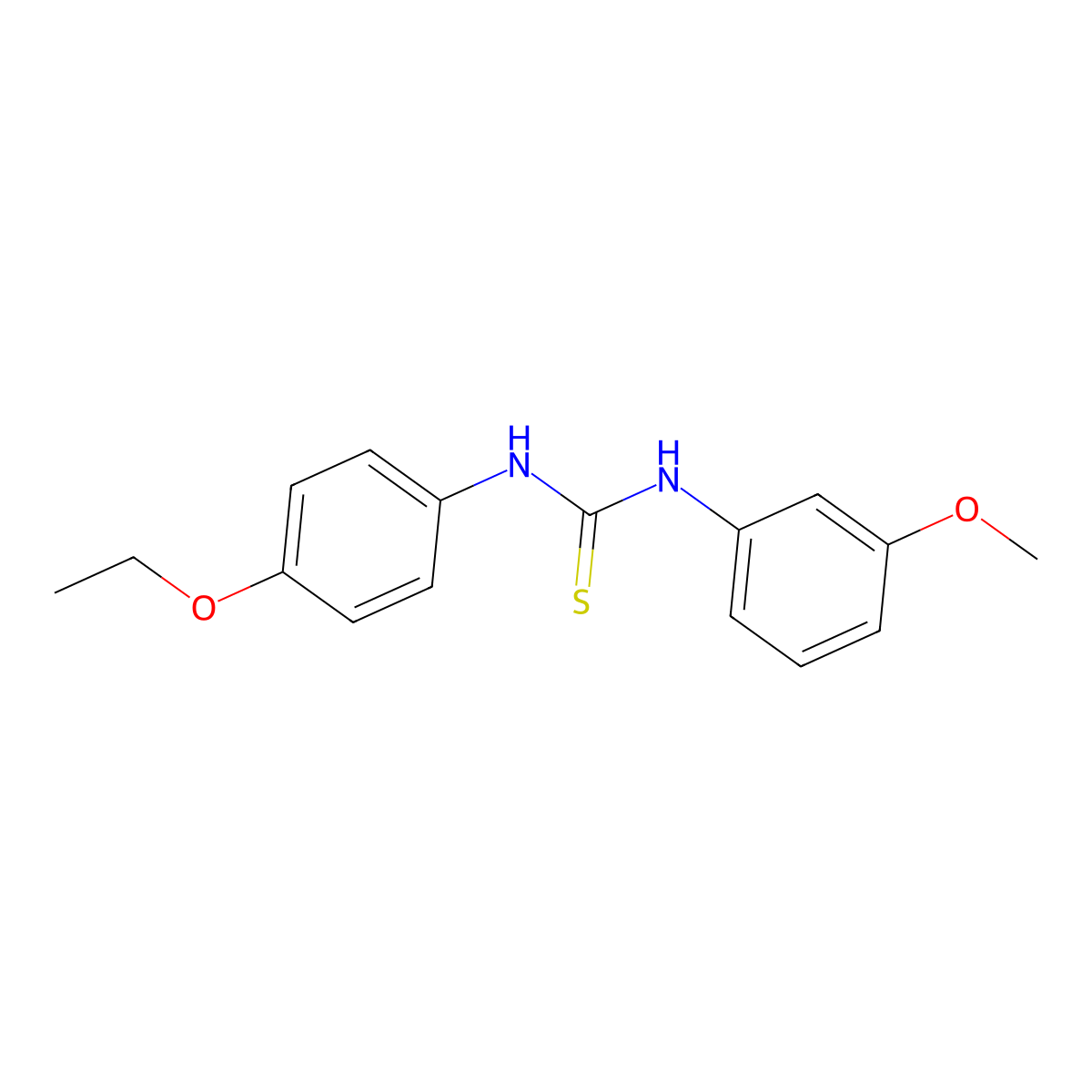 1-(4-Ethoxyphenyl)-3-(3-methoxyphenyl)thiourea molecular structure, CAS 1230-87-1