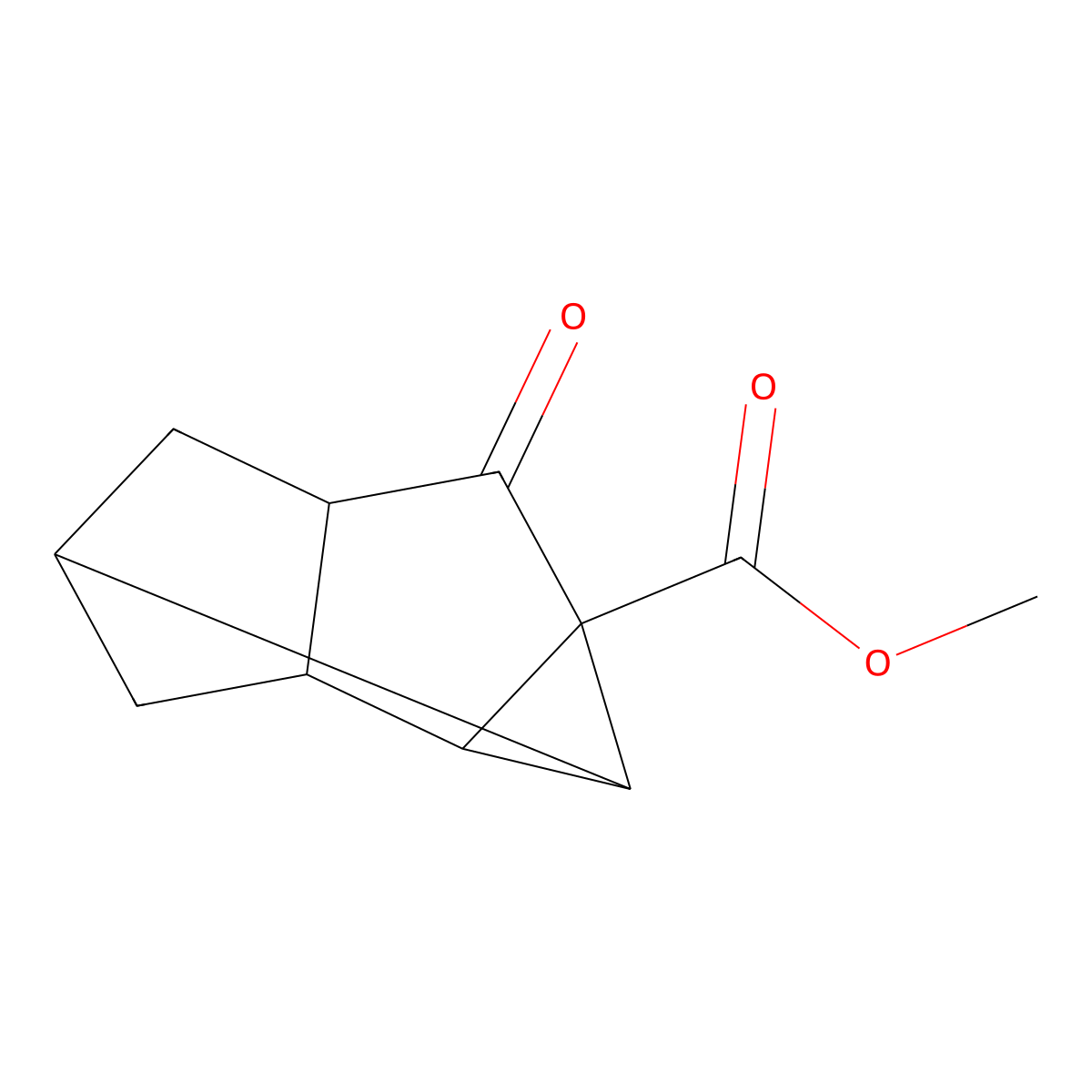 Methyl 5-oxotetracyclo(4.3.0.0^(2,4).0^(3,8))nonane-4-carboxylate molecular structure, CAS 123005-01-6