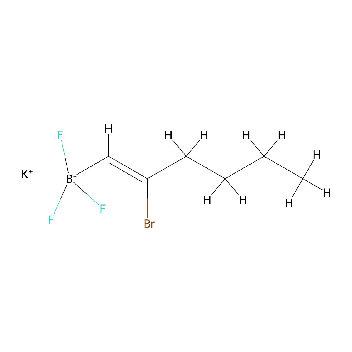 Potassium (Z)-2-bromo-1-hex-1-enyltrifluoroborate molecular structure, CAS 1230063-53-2