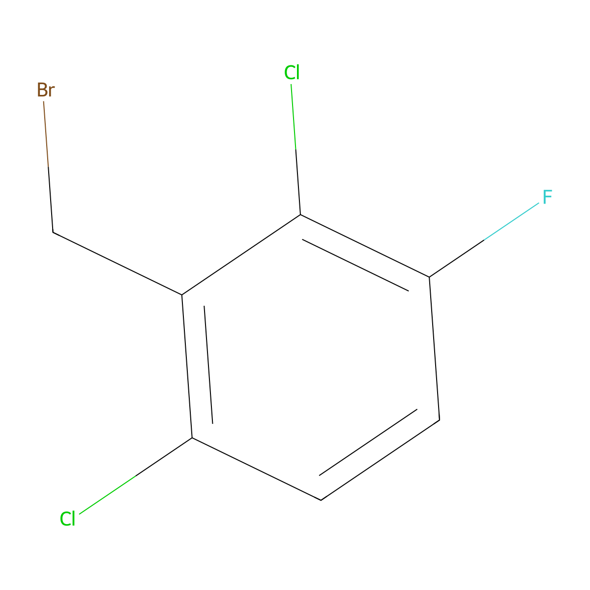 2-(Bromomethyl)-1,3-dichloro-4-fluorobenzene molecular structure, CAS 1230072-81-7