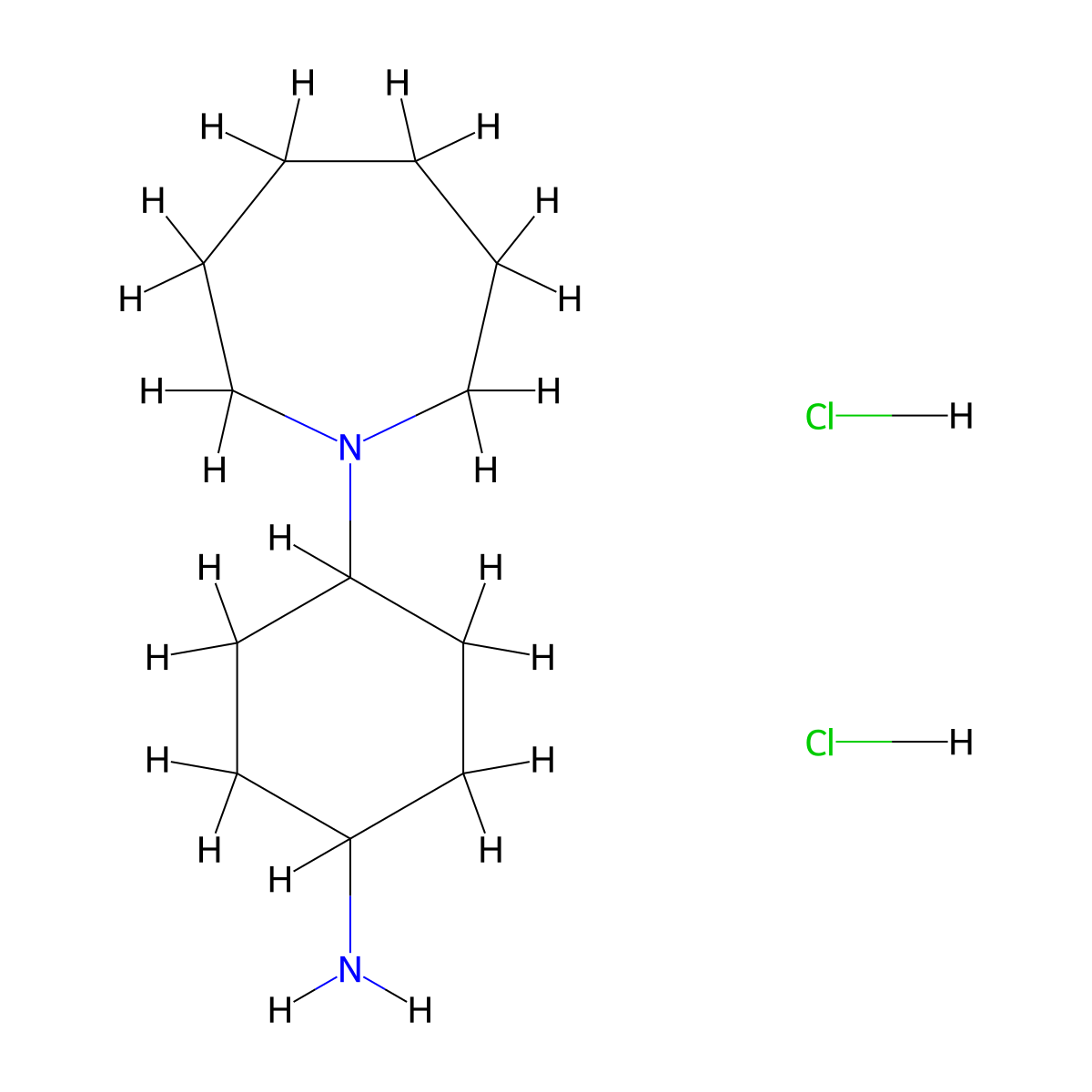 (4-Azepan-1-ylcyclohexyl)amine dihydrochloride molecular structure, CAS 1230100-72-7