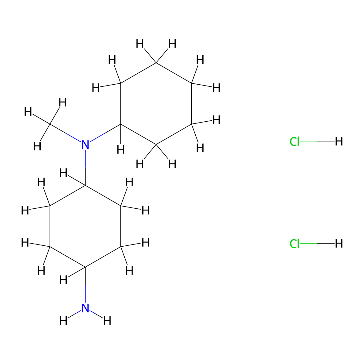 N-Cyclohexyl-N-methylcyclohexane-1,4-diamine dihydrochloride molecular structure, CAS 1230101-01-5