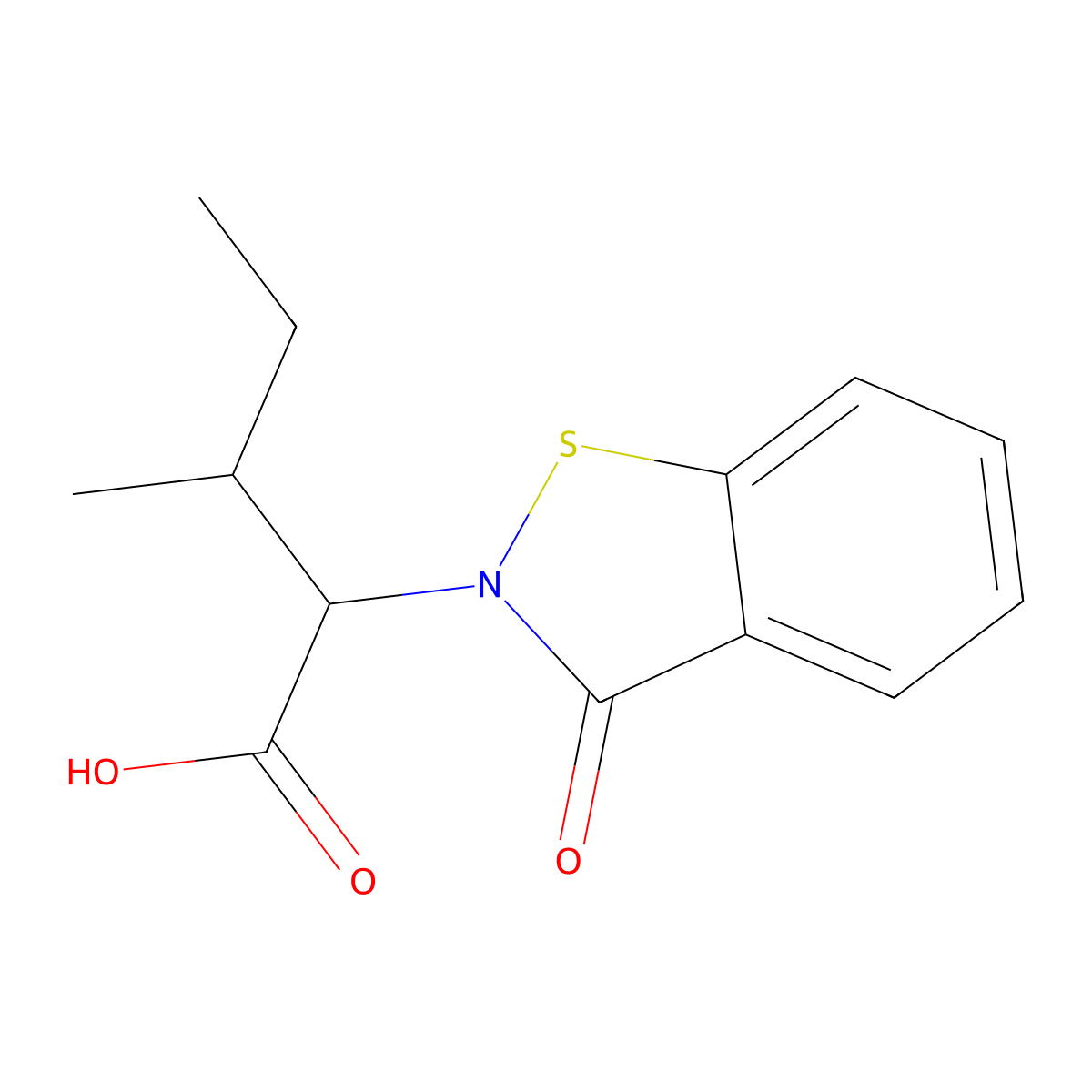 3-Methyl-2-(3-oxobenzo[d]isothiazol-2(3H)-yl)pentanoic acid molecular structure, CAS 1230152-00-7