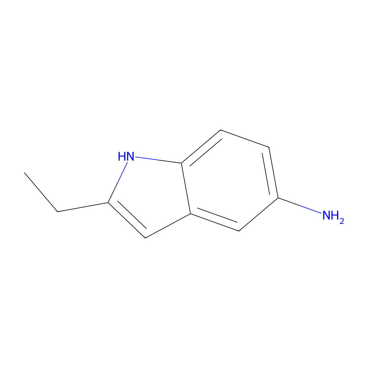 2-ethyl-1H-indol-5-amine molecular structure, CAS 1230154-94-5
