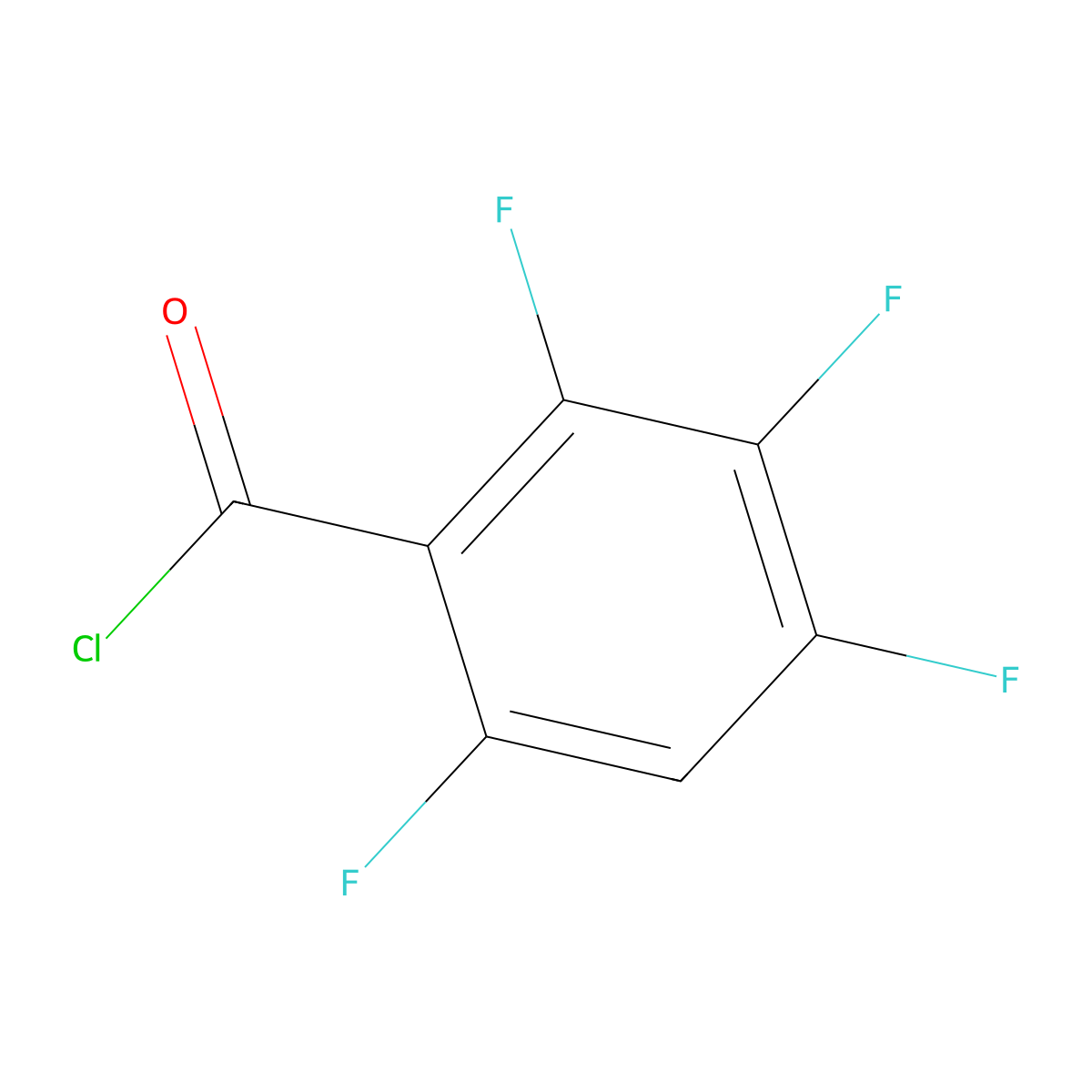 2,3,4,6-Tetrafluorobenzoyl chloride molecular structure, CAS 123016-51-3