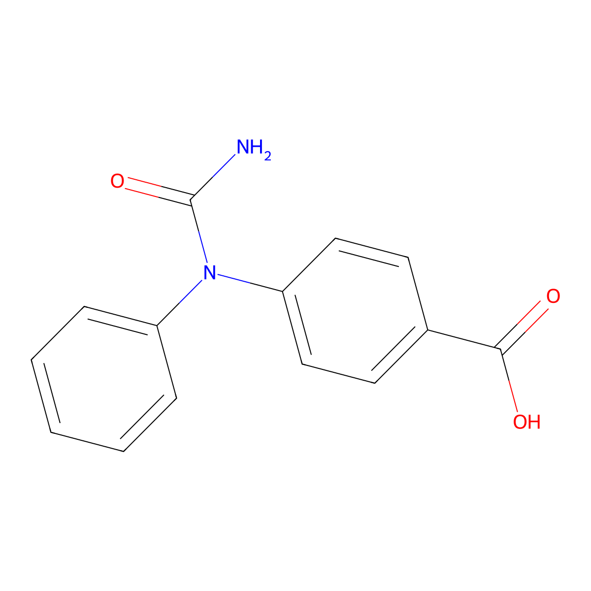 N-Phenyl-N-(p-carboxyphenyl)urea molecular structure, CAS 123016-76-2