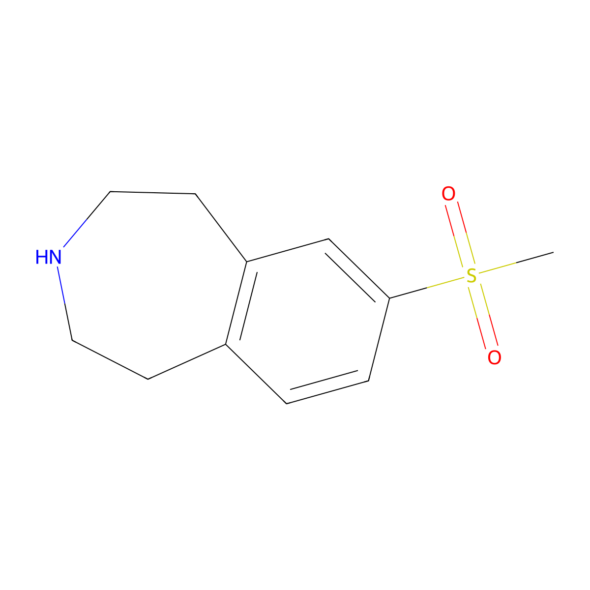 7-Methanesulfonyl-2,3,4,5-tetrahydro-1H-benzo[d]azepine molecular structure, CAS 123018-23-5