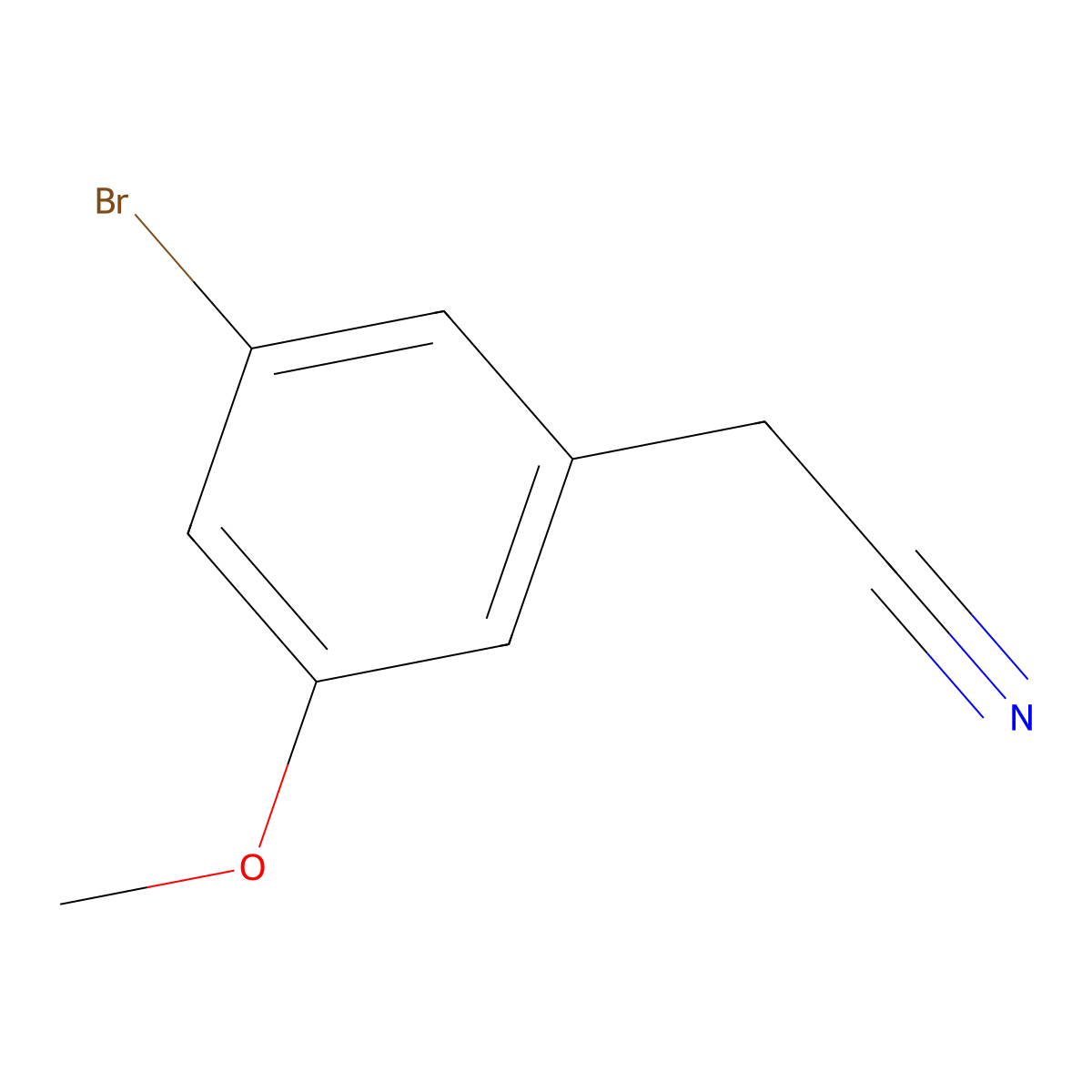 2-(3-Bromo-5-methoxyphenyl)acetonitrile molecular structure, CAS 123018-27-9