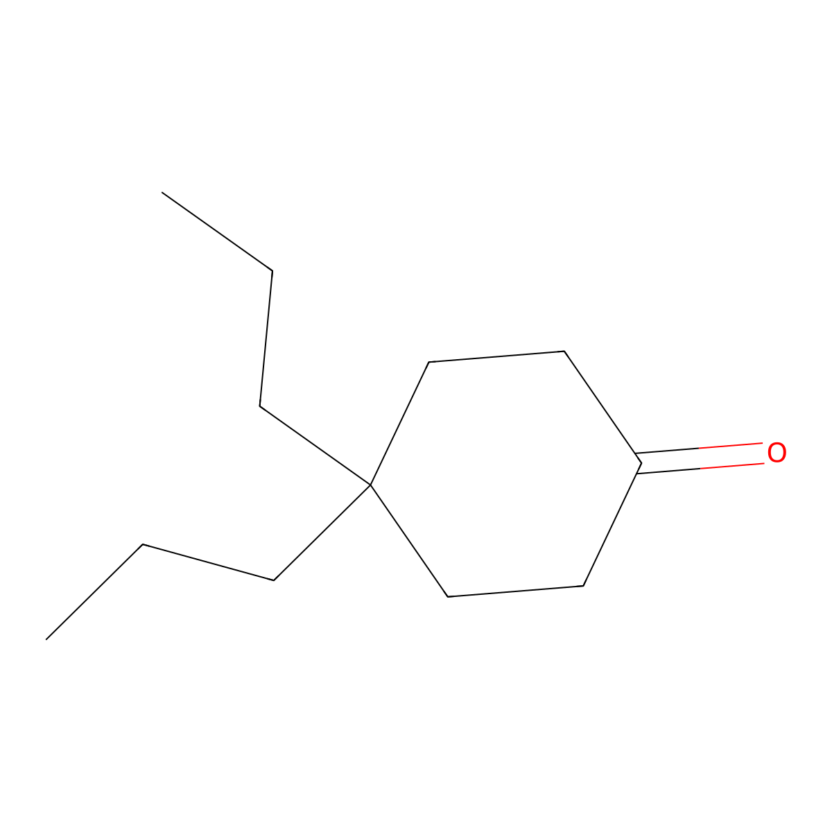 4,4-Dipropylcyclohexan-1-one molecular structure, CAS 123018-62-2