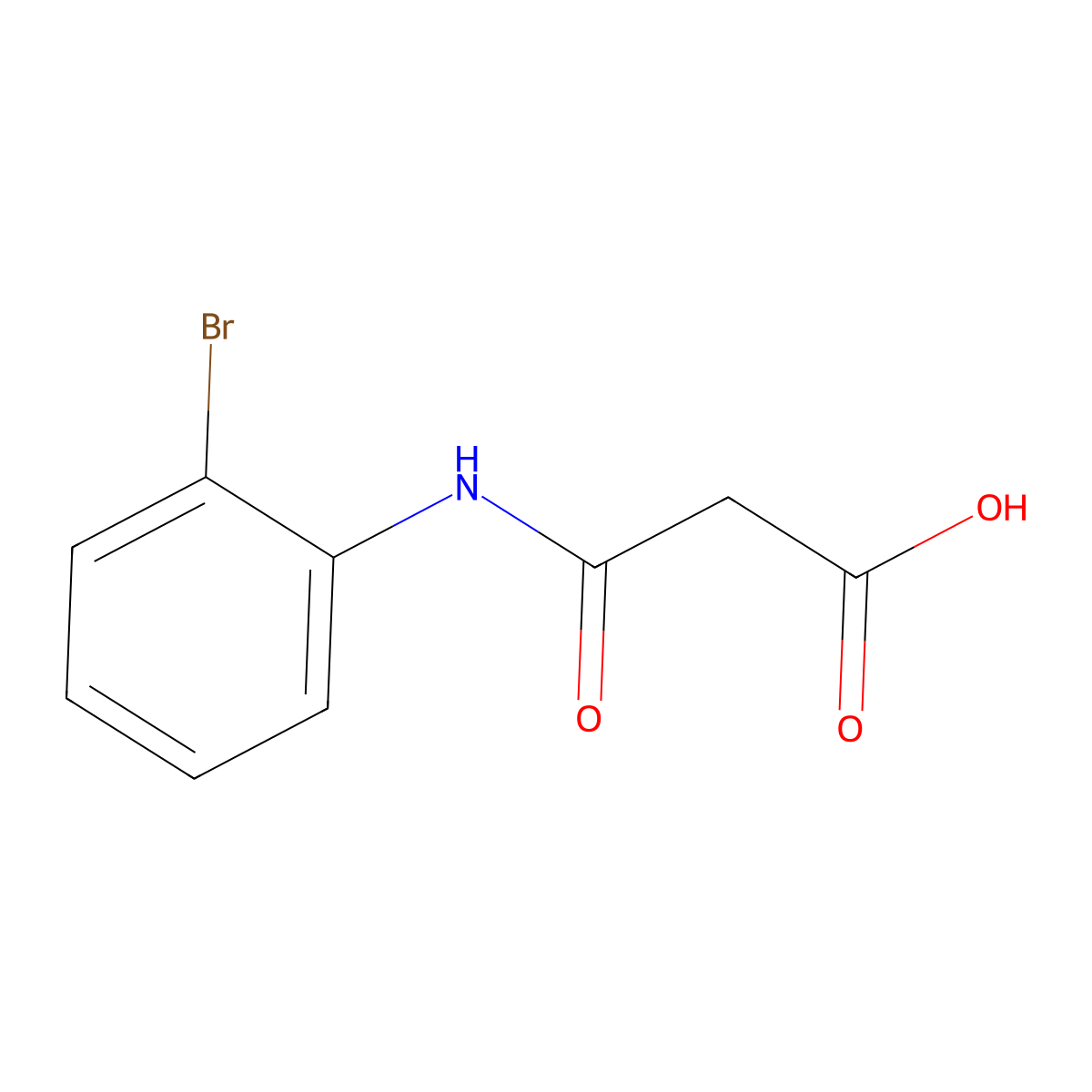 Propanoic acid, 3-[(2-bromophenyl)amino]-3-oxo- molecular structure, CAS 123019-95-4