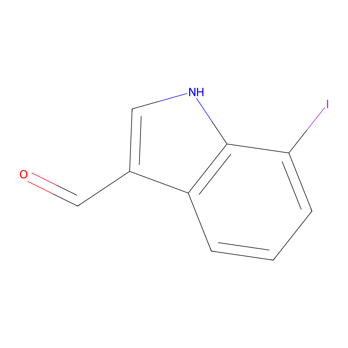 7-Iodo-1H-indole-3-carbaldehyde molecular structure, CAS 123020-22-4