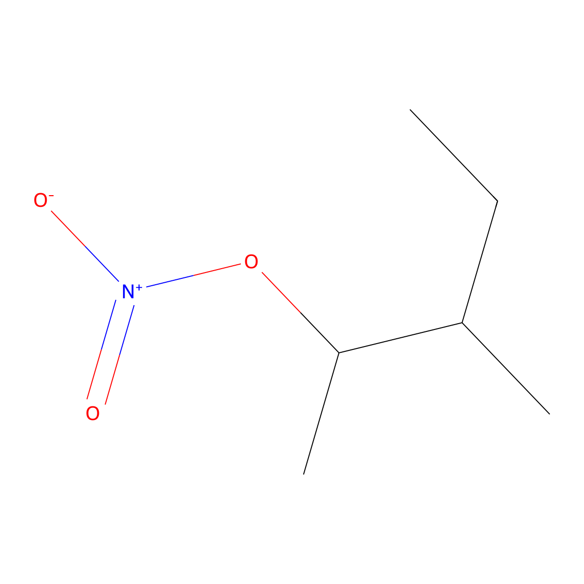 3-Methylpentan-2-yl nitrate molecular structure, CAS 123024-70-4