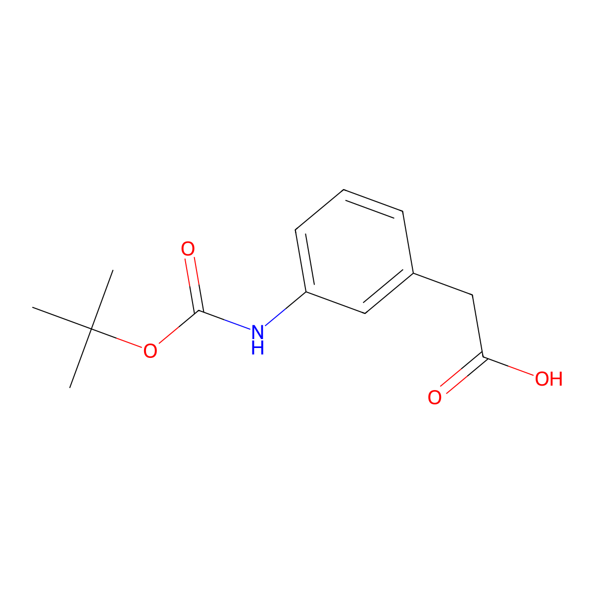 N-Boc-3-aminophenylacetic Acid molecular structure, CAS 123036-51-1