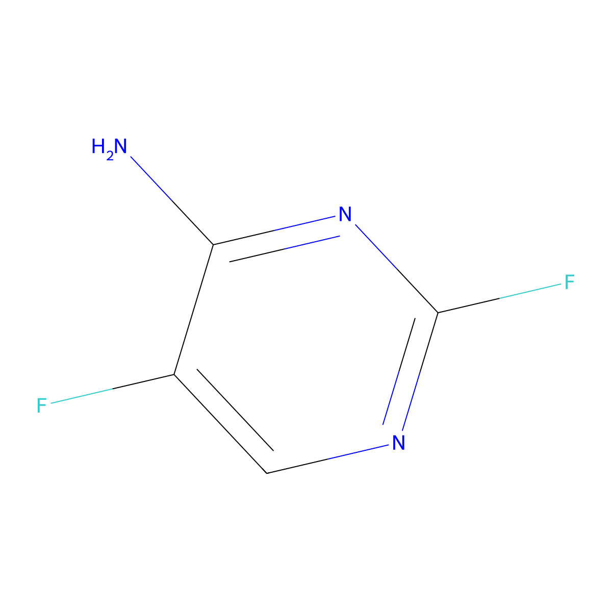 2,5-Difluoropyrimidin-4-amine molecular structure, CAS 123038-79-9