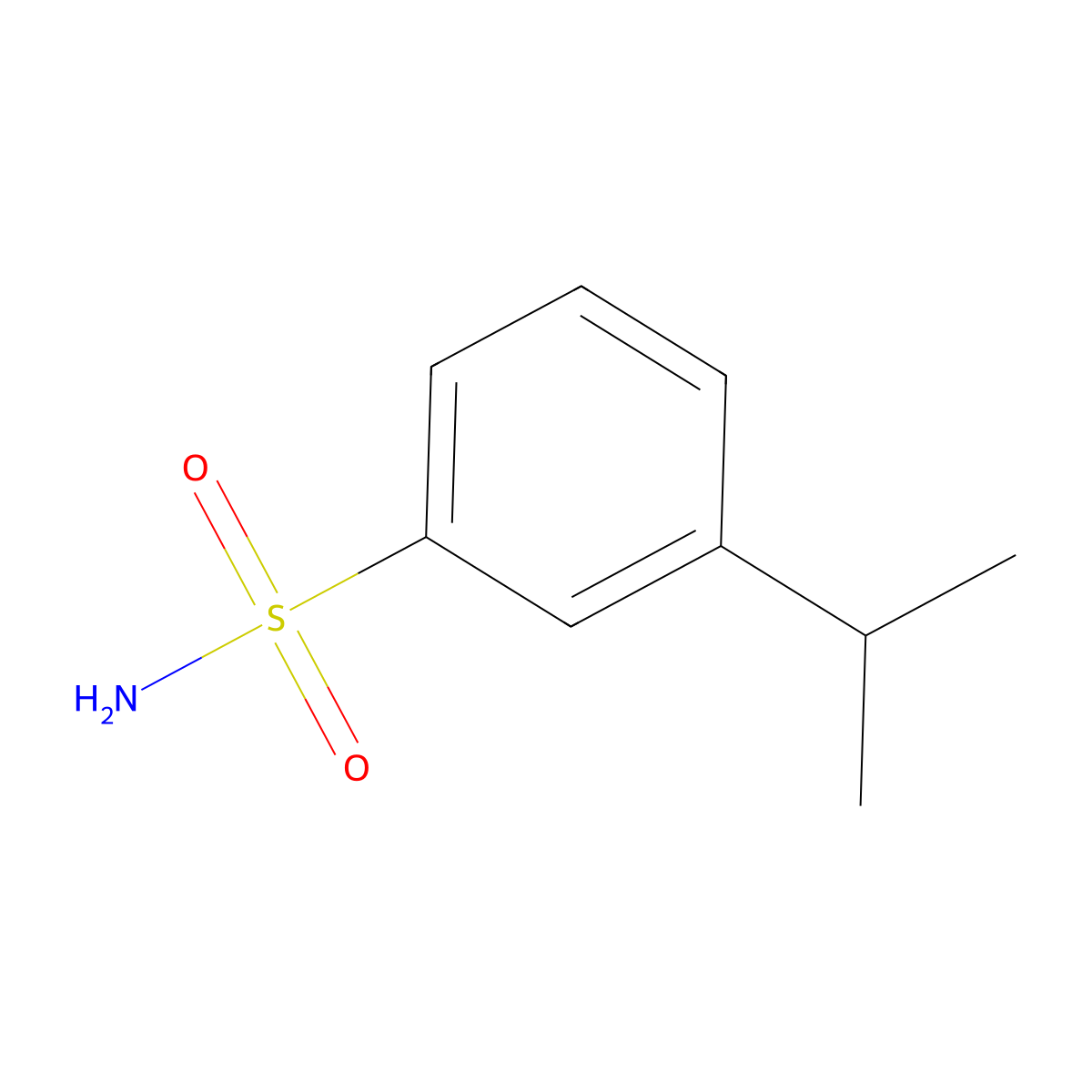 3-(Propan-2-yl)benzene-1-sulfonamide molecular structure, CAS 123045-56-7