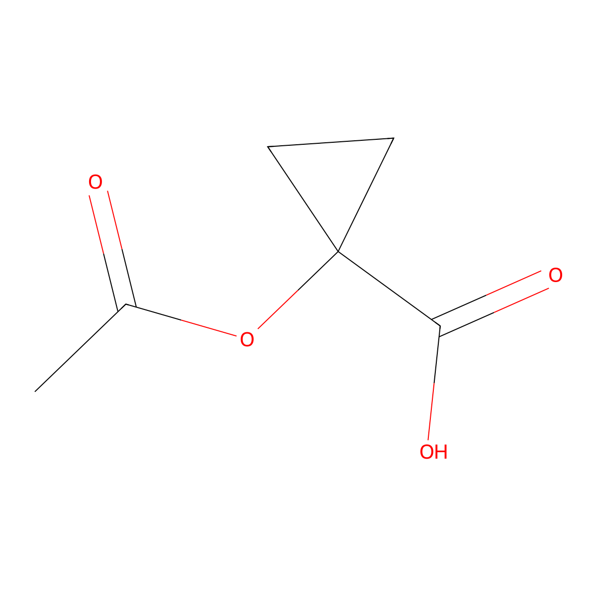 1-(Acetyloxy)cyclopropane-1-carboxylic acid molecular structure, CAS 123056-60-0
