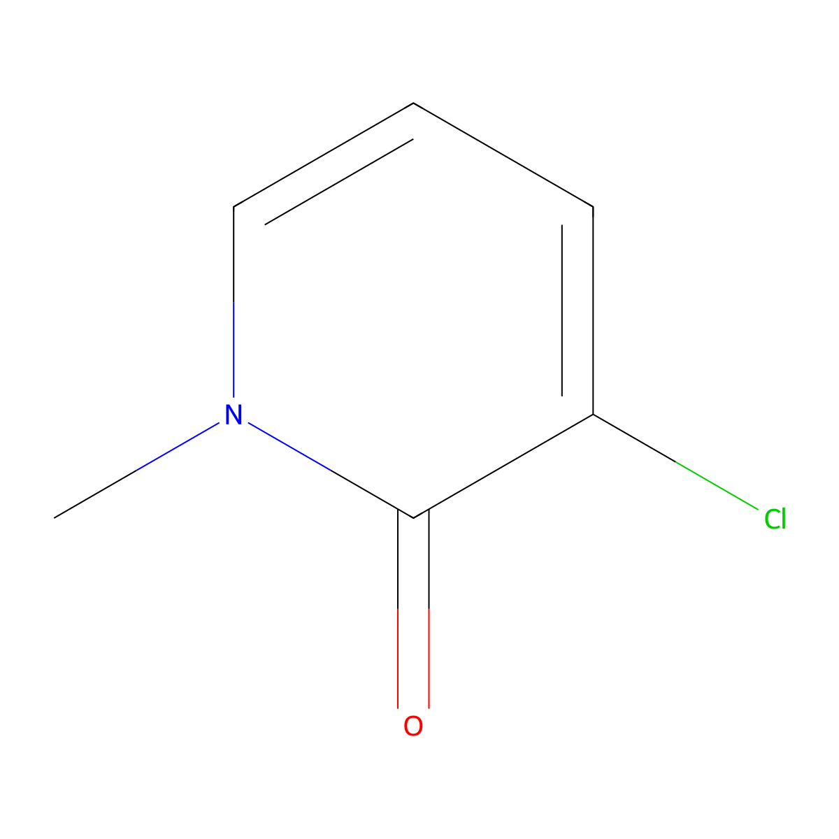 3-Chloro-1-methylpyridin-2(1H)-one molecular structure, CAS 123062-64-6