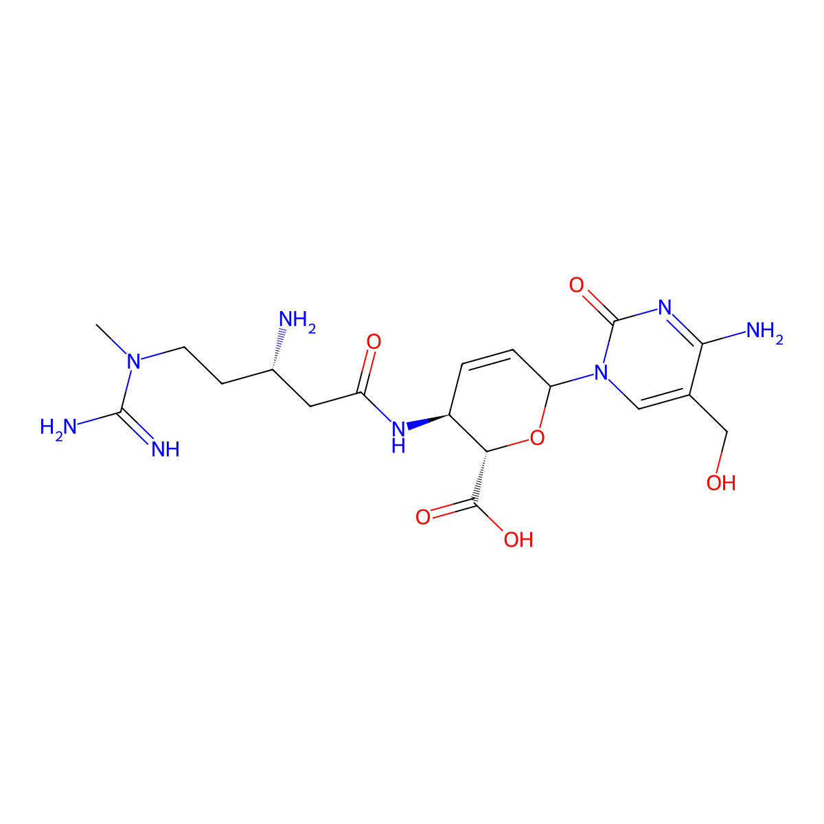 5-Hydroxymethylblasticidin S molecular structure, CAS 123067-52-7