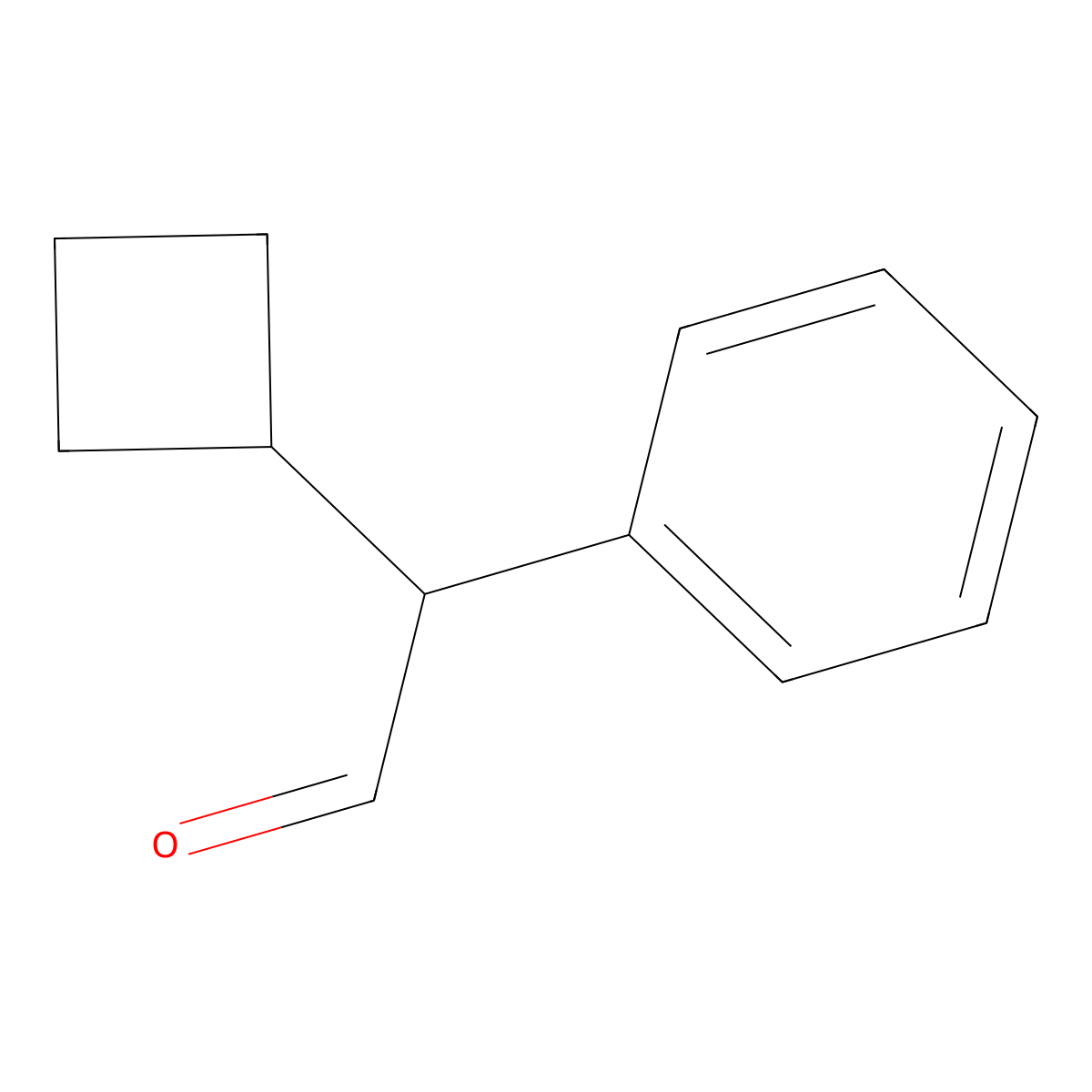 2-Cyclobutyl-2-phenylacetaldehyde molecular structure, CAS 123078-48-8