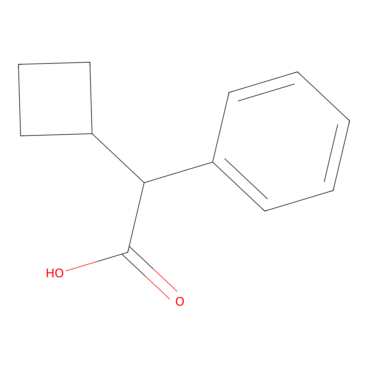 2-Cyclobutyl-2-phenylacetic acid molecular structure, CAS 123078-51-3