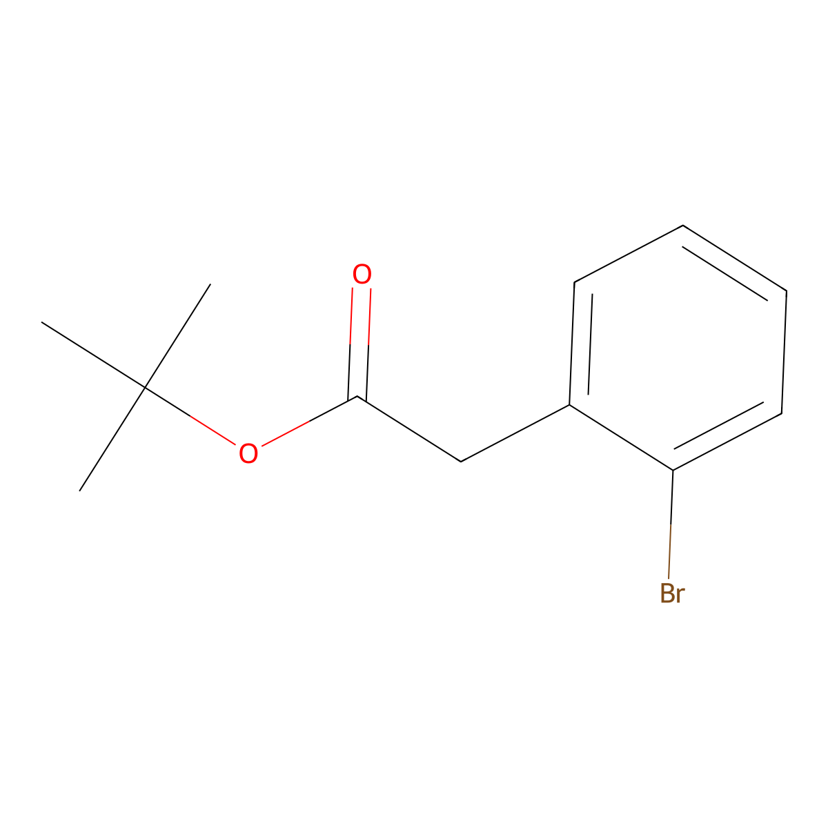 Tert-butyl 2-(2-bromophenyl)acetate molecular structure, CAS 123088-07-3