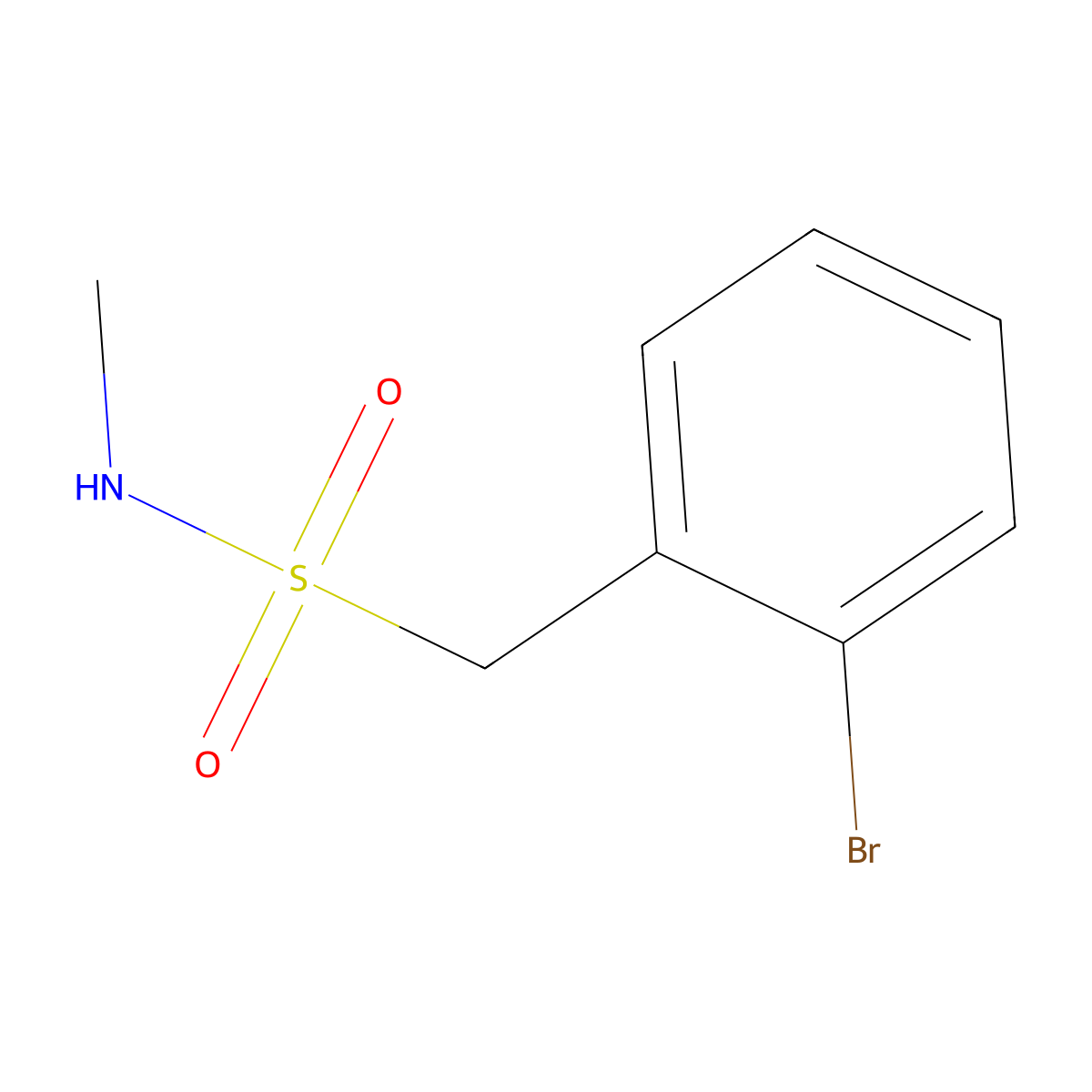1-(2-Bromophenyl)-N-methylmethanesulfonamide molecular structure, CAS 123088-08-4