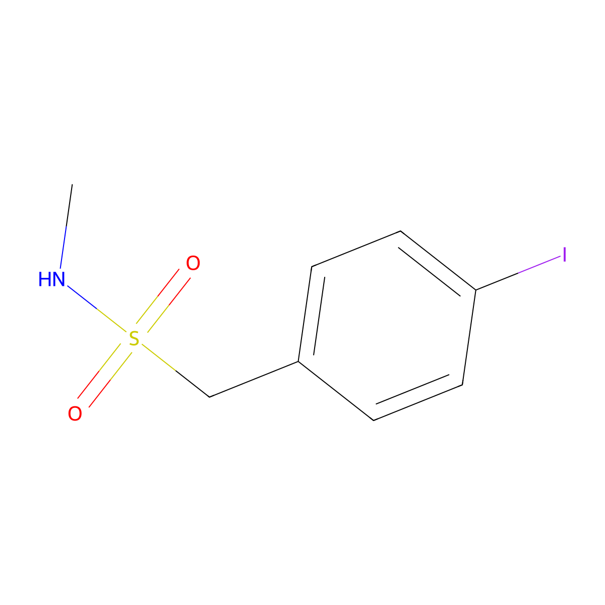 1-(4-Iodophenyl)-N-methylmethanesulfonamide molecular structure, CAS 123088-58-4