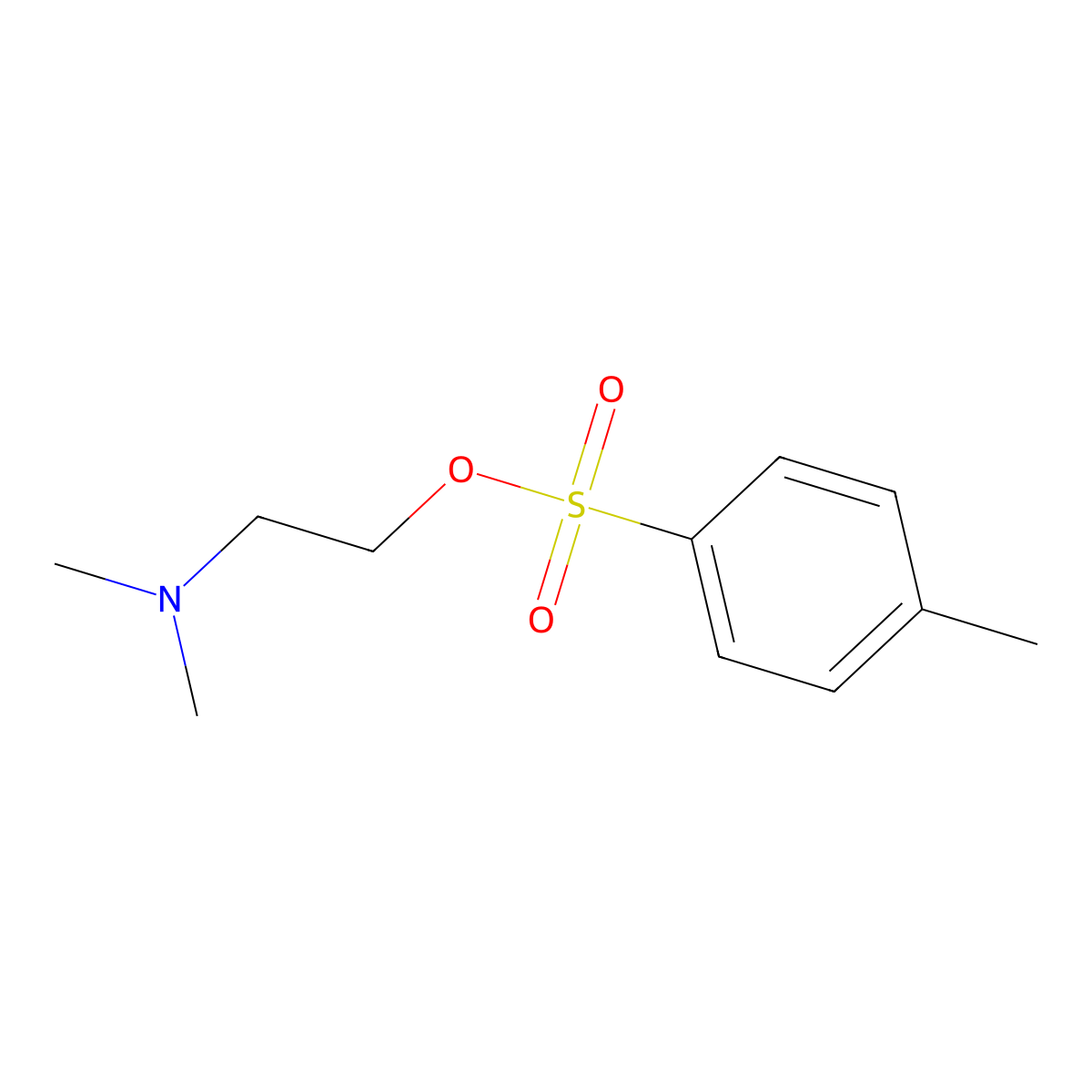 2-(Dimethylamino)ethyl 4-methylbenzenesulfonate molecular structure, CAS 123091-15-6