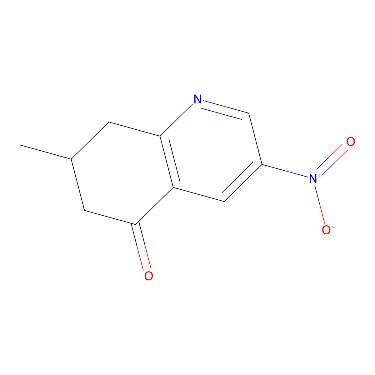 7-Methyl-3-nitro-5,6,7,8-tetrahydroquinolin-5-one molecular structure, CAS 123094-67-7