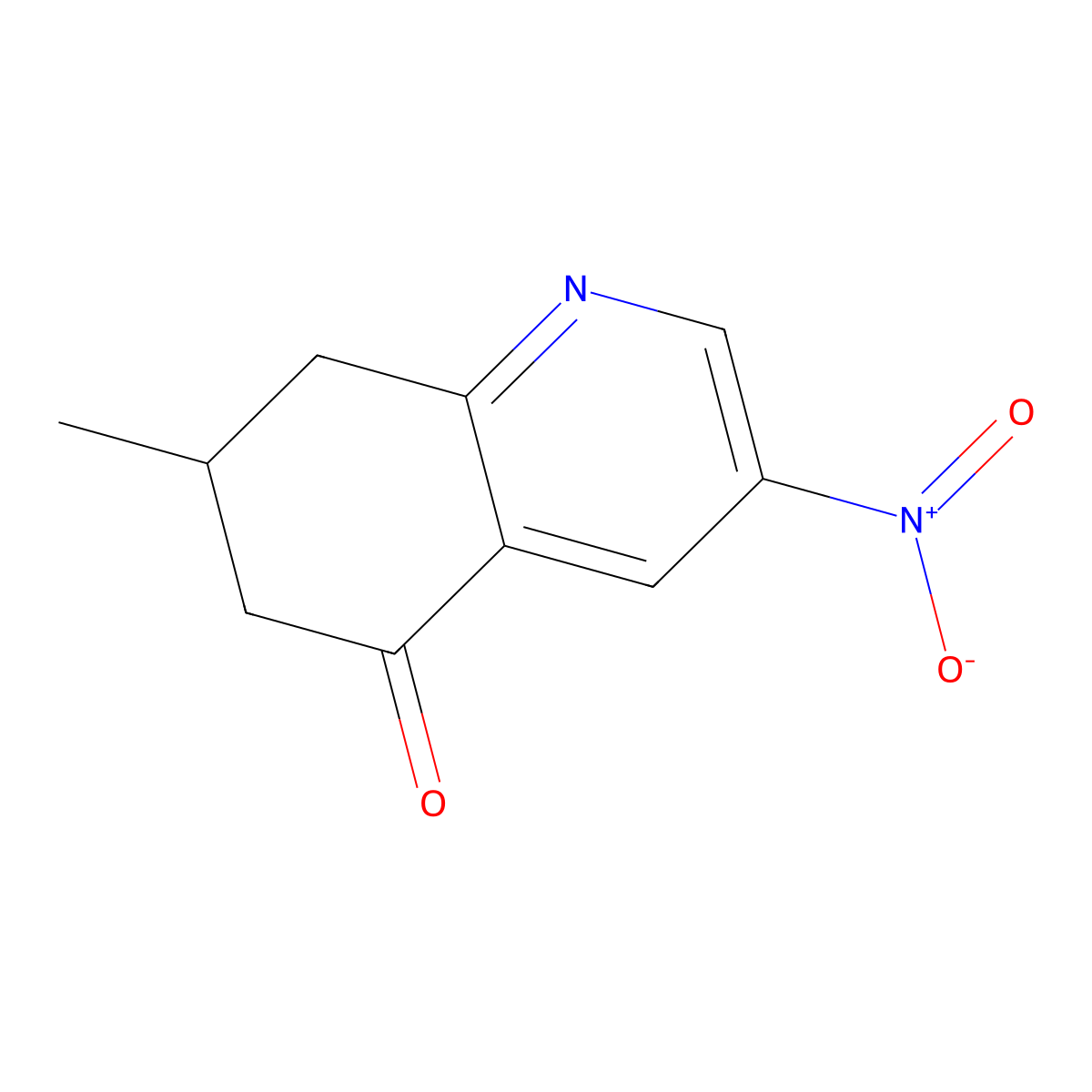 7-Methyl-3-nitro-5,6,7,8-tetrahydroquinolin-5-one molecular structure, CAS 123094-67-7