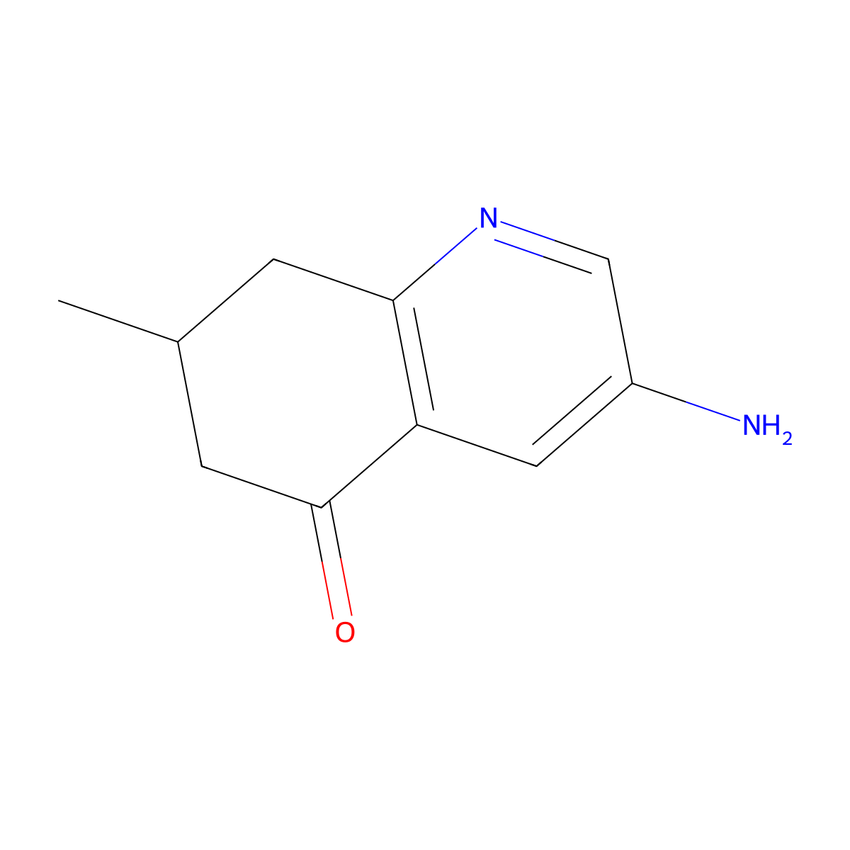 3-Amino-7-methyl-5,6,7,8-tetrahydroquinolin-5-one molecular structure, CAS 123094-68-8